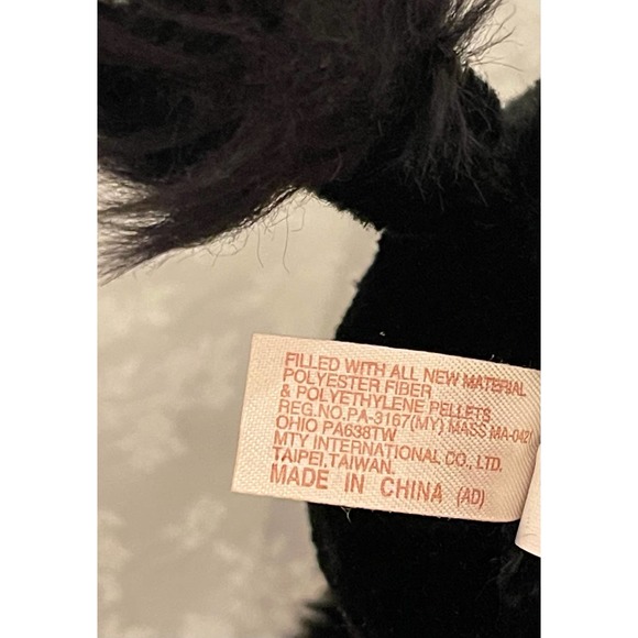 Dan Dee Collectors Choice Plush Black Poodle Puppy Dog Stuffed Animal Red Bows - Picture 8 of 9